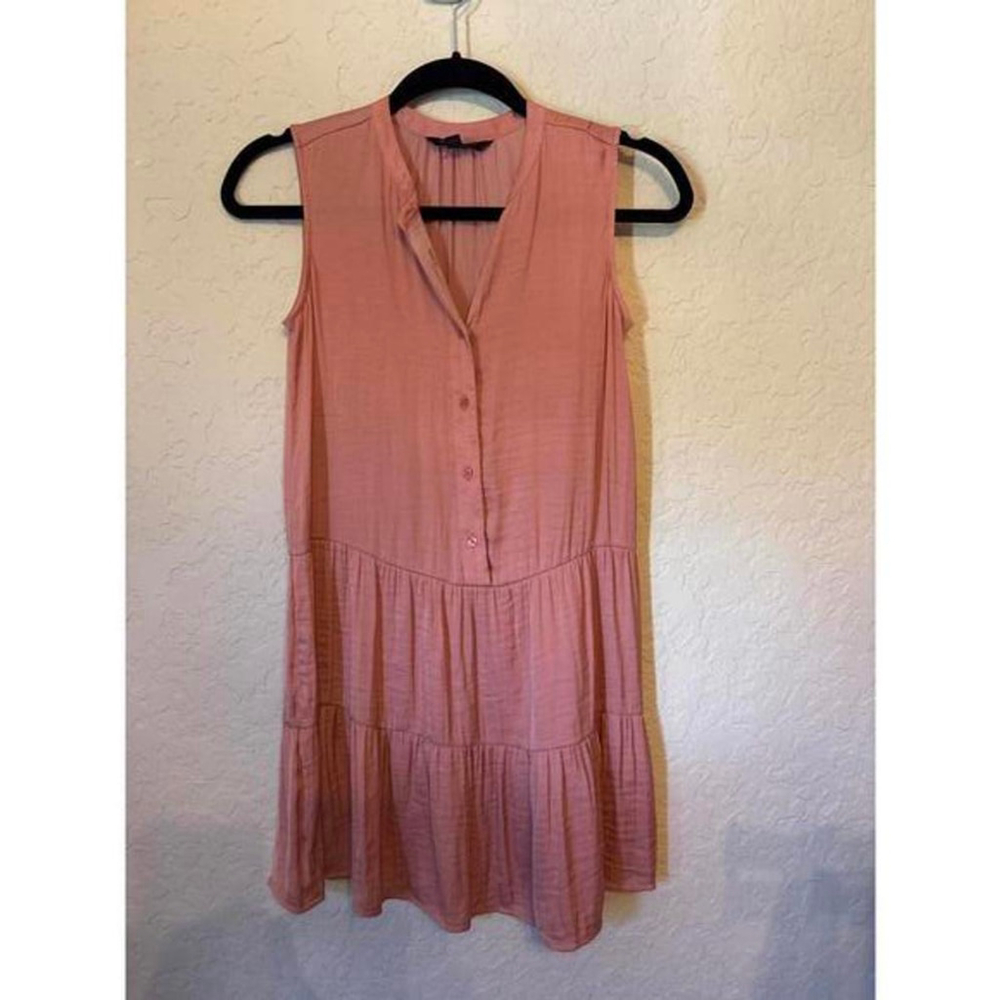 Banana Republic Sleeveless Tiered Midi Dress in Dusty Rose